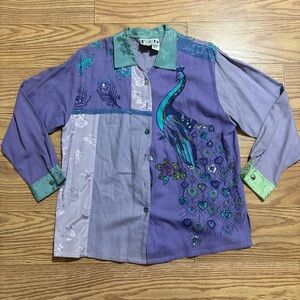 Vintage Peacock Shirt Small